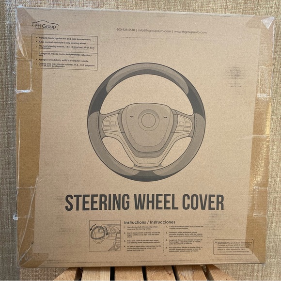 🧋SOLD🧋NIB Steering Wheel Cover with Burgundy Lace up Detail - Picture 5 of 6